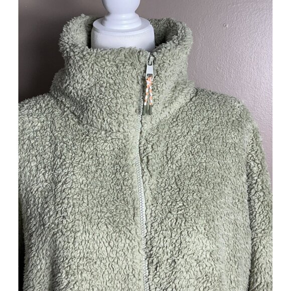American Eagle Outfitter Jacket Huggable Fleece Green Sherpa Unisex Cozy Women M - Picture 8 of 12